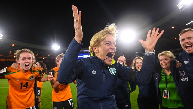 11 October: A delighted Vera Pauw after Republic of Ireland beat Scotland to qualify for the World Cup