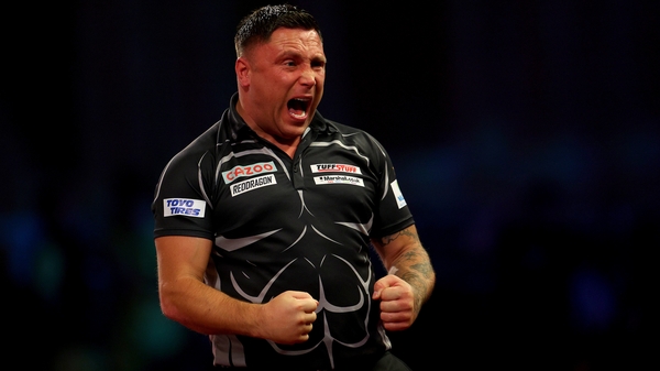 Gerwyn Price celebrates his victory