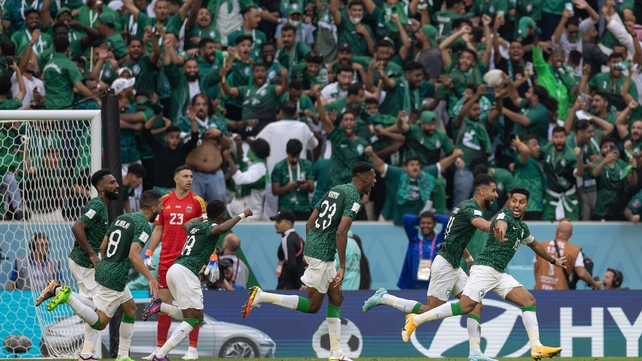 22 November: Saudi delight after the winning goal goes in against Argentina at the World Cup
