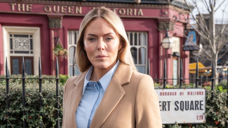 Patsy Kensit as Emma Harding - "Fireworks in Walford" await
