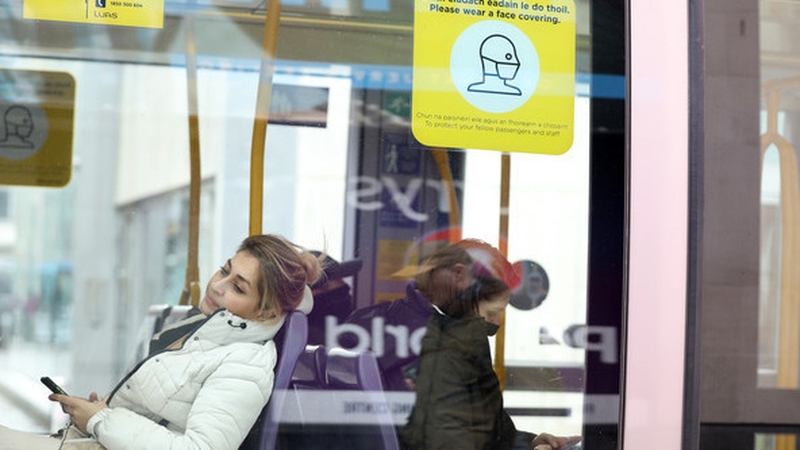 A photo from the first day that it was not compulsory to wear face coverings on public transport (Photo: RollingNews.ie)