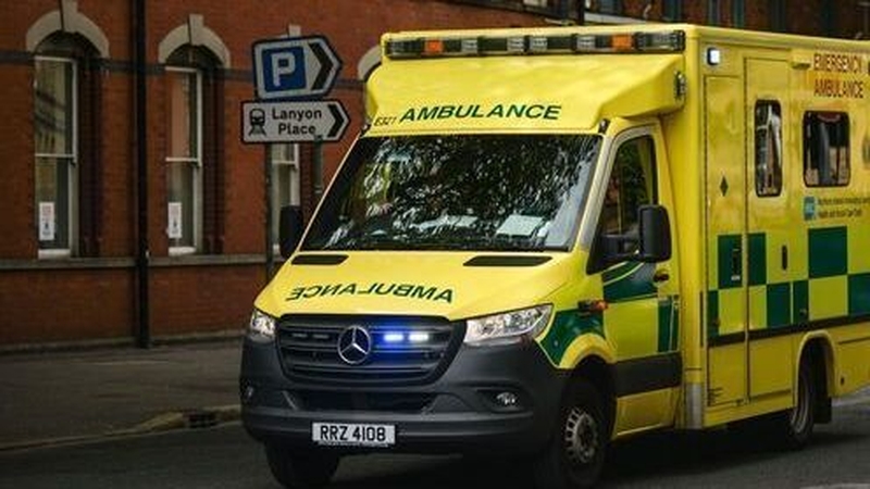 An ambulance in Belfast city centre