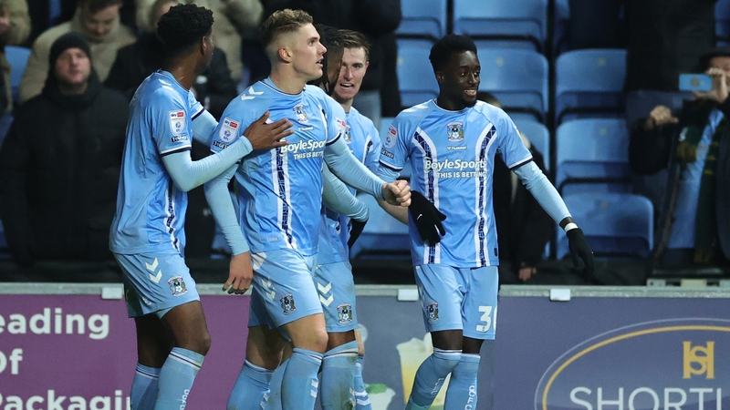 Viktor Gyokeres celebrates his late, late winner for Coventry