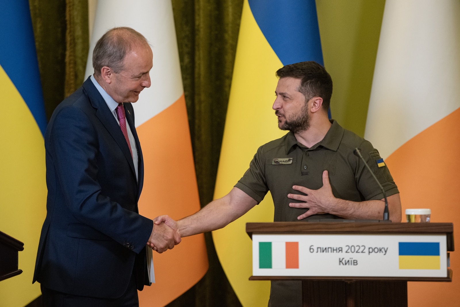 Micheál Martin meets Volodymyr Zelensky in Kyiv (Alexey Furman/Getty Images)