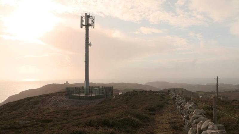 Before the mast was installed, people had to walk or drive around the island looking for signal