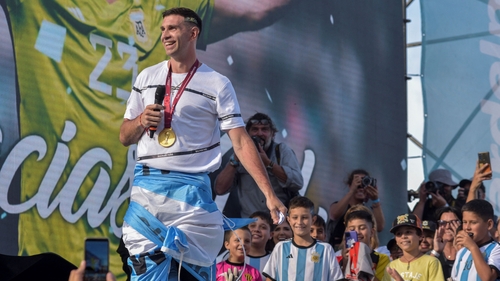 "We are so proud of him. He won the World Cup with his national team and it's amazing"