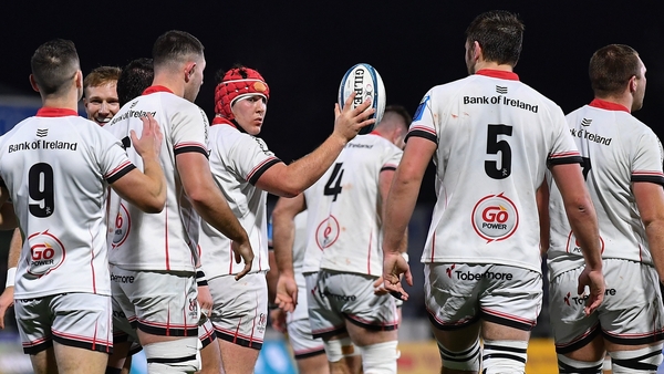 Tom Stewart with the ball after scoring his second try