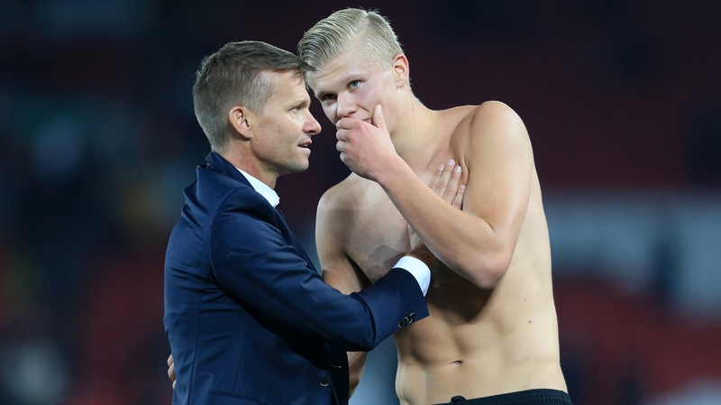 Jesse Marsch (L) managed Erling Haaland at Salzburg in 2019