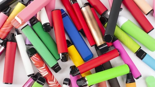 An RCSI study of flavoured vapes found that toxic compounds were detected once the chemicals were heated