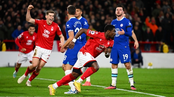Serge Aurier spins away after scoring Nottingham Forest's second half equaliser