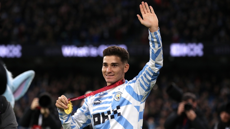 Alvarez was a late sub against Everton after returning from Argentina