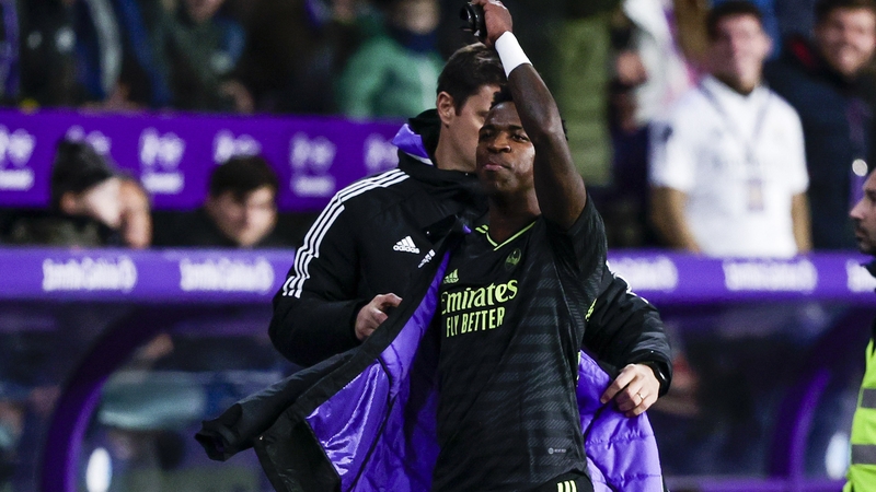 Vinicius Jr at the Estadio Nuevo Jose Zorrilla