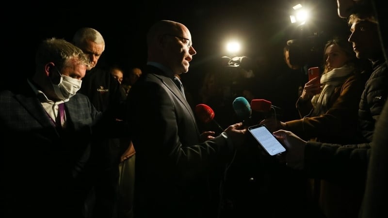 Stephen Donnelly was speaking at Beaumont Hospital in Dublin this evening (Pic: RollingNews.ie)