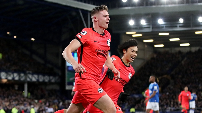 Evan Ferguson celebrates his goal