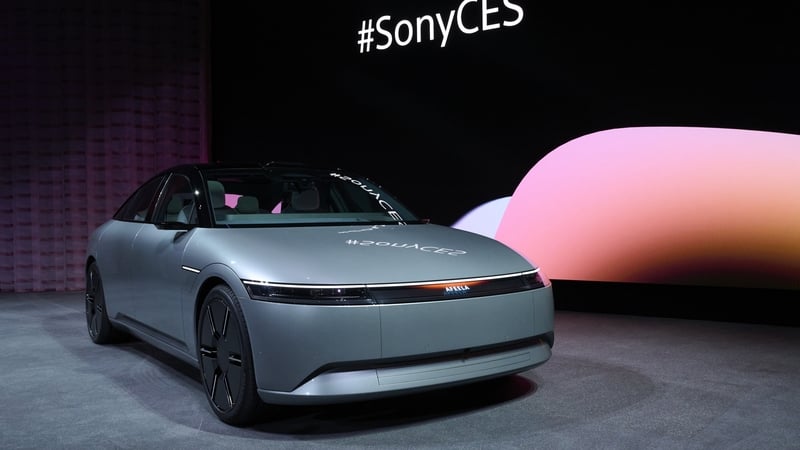A prototype of Afeela, an electric vehicle by Sony Honda Mobility, at this year's CES in Las Vegas