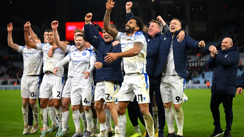 Stevenage players were in party mood afterwards