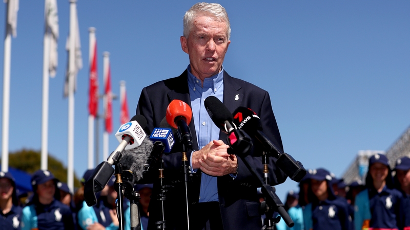 Craig Tiley speaking to the media ahead of the 2023 tournament at Melbourne Park