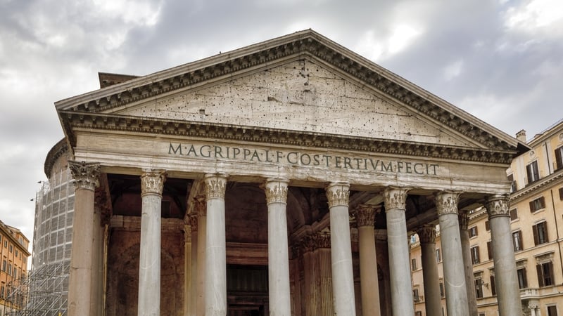 The Pantheon at the Piazza della Rotonda square in Rome, Italy