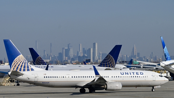 United planes on the ground at Newark Airport (File pic)