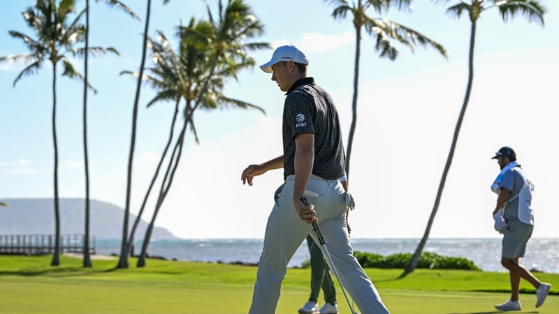 Jordan Spieth during his opening round in Hawaii