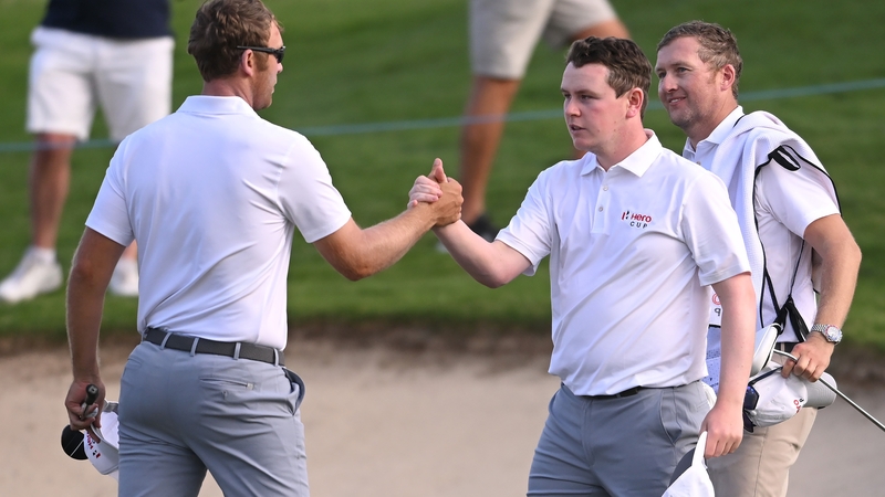 Seamus Power (L) with Robert MacIntyre