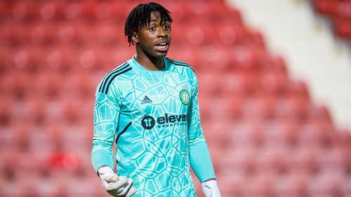 Tobi Oluwayemi in action for Celtic 'B'