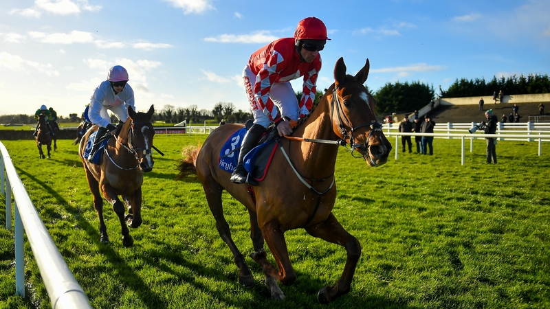Jazzy Matty, with Davy Russell up, during the Race Displays hurdle at Fairyhouse