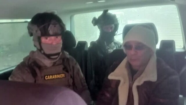 Itay's Carabinieri released a still photo after Matteo Messina Denaro was arrested