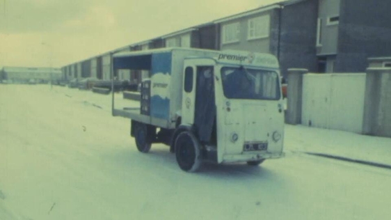 Milk truck in the snow