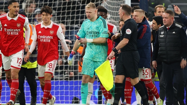 Aaron Ramsdale was attacked during Arsenal's 2-0 away win over Tottenham on Sunday