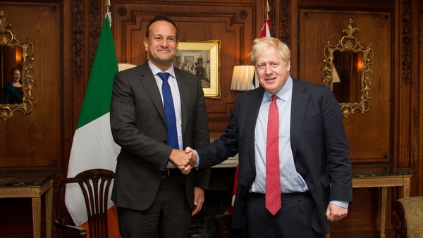 Boris Johnson and Leo Varadkar pictured at in Liverpool in 2019