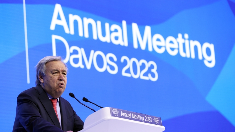 Secretary-General of the United Nations Antonio Guterres was speaking at the World Economic Forum in Davos today
