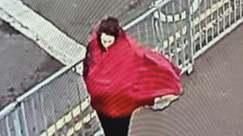 Police believe this CCTV image shows Constance Marten outside Harwich Port in Essex on Saturday