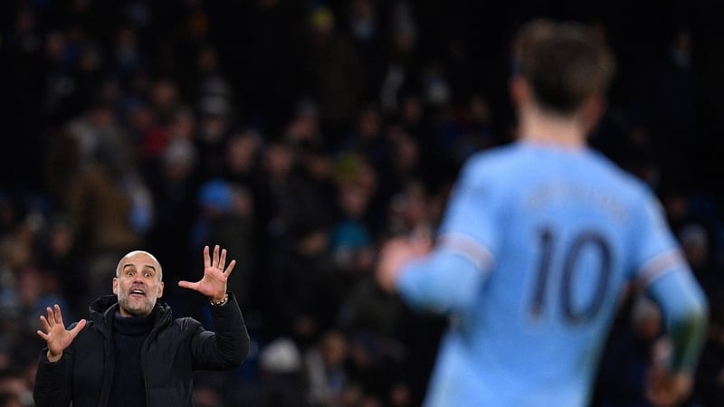 Pep Guardiola pictured during the thrilling 4-2 win for Man City