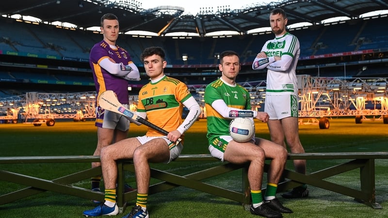 From left: Shane Cunningham (Kilmacud Crokes), Ryan Elliott (Dunloy), Connor Carville (Watty Graham's Glen) and Joey Holden (Ballyhale Shamrocks)