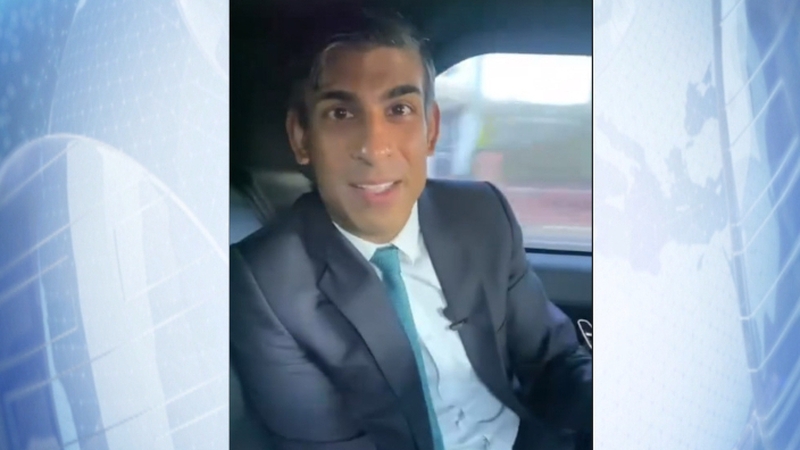 Rishi Sunak was spotted not wearing his seatbelt in an Instagram video he filmed