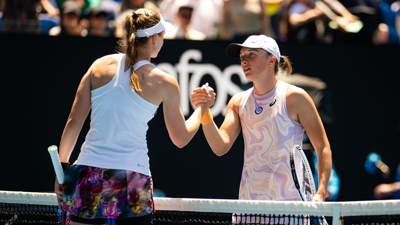 Iga Swiatek and Elena Rybakina after their fourth round clash