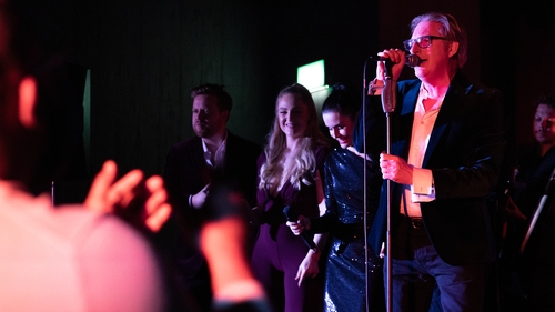 Adrian Dunbar at the QT jazz bar