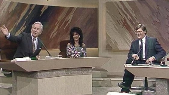 Michelle Rocca and Pat Kenny with Gay Byrne (1988)