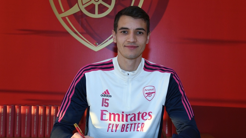 Arsenal unveiled new signing Jakub Kiwior at London Colney