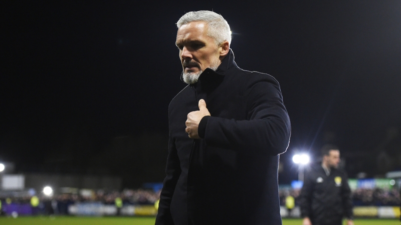 Jim Goodwin during the Scottish Cup fixture against Darvel