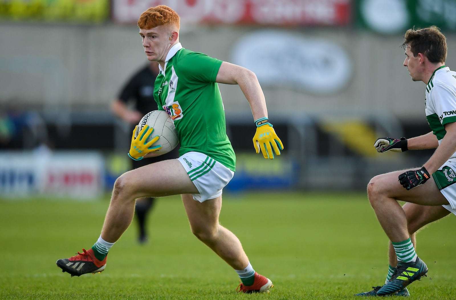 Ross Bolger in action for Killeshin against Portlaoise during the Laois County Senior Club Football Championship Final in 2019