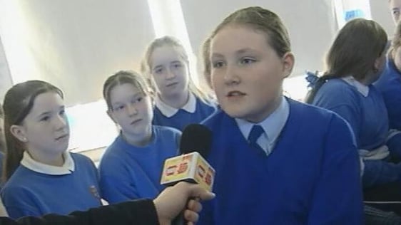 Students from Scoil Chaitríona in Coolock, County Dublin, 2003.