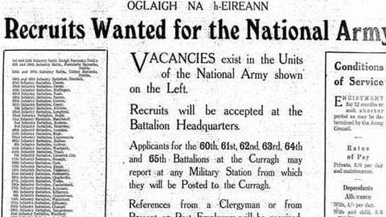 Century Ireland Issue 249
National Army recruitment advertisement (Photo: Freeman's Journal, 29 Jan…