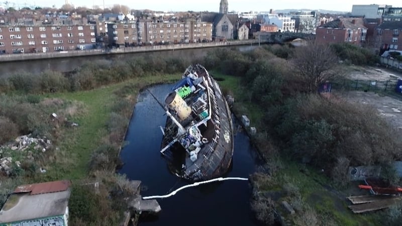 The ship has been tied up in Ringsend for more than 30 years