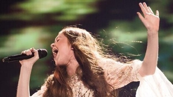 Sophie Lennon performing at the Junior Eurovision Final in 2022