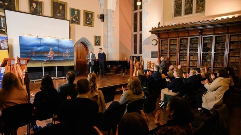 The portrait is currently on view in UCC's library for three weeks