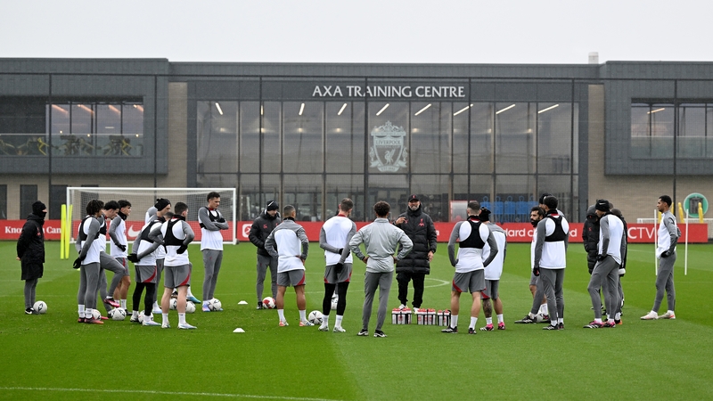 Jurgen Klopp taking training ahead of Sunday's cup tie
