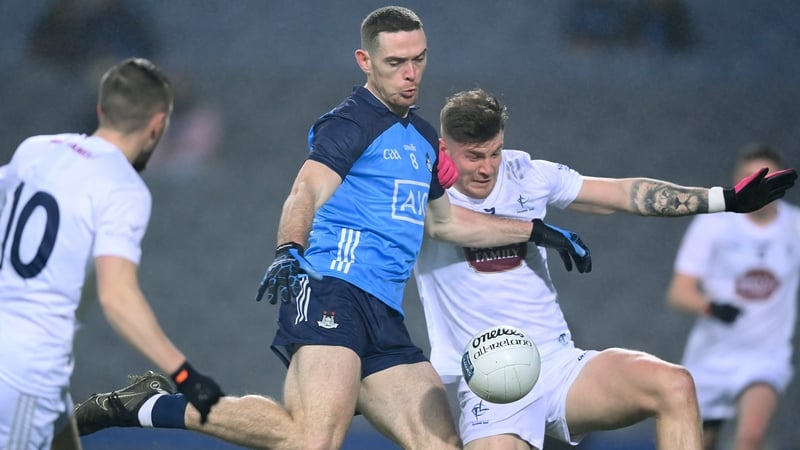 Brian Fenton shoots to give Dublin an early goal against Kildare in Croke Park