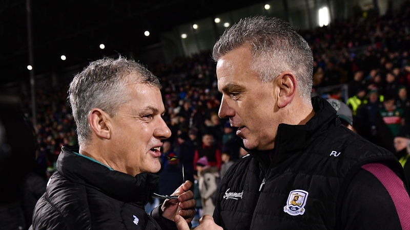 Kevin McStay (L) and Padraic Joyce's sides shared the points